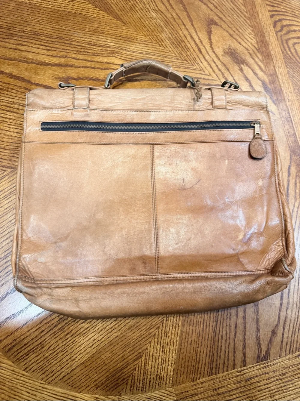 Frye Leather Briefcase in Light Tan *Project*